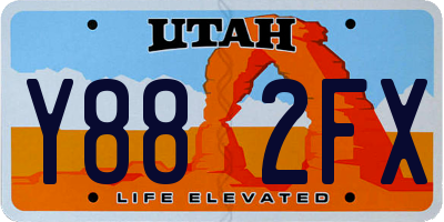 UT license plate Y882FX