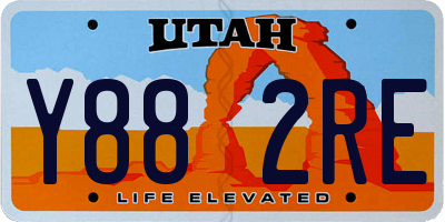 UT license plate Y882RE