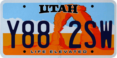 UT license plate Y882SW