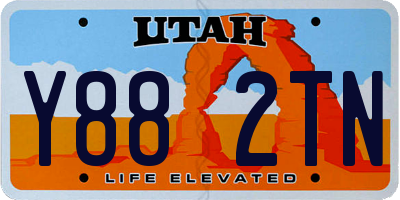 UT license plate Y882TN