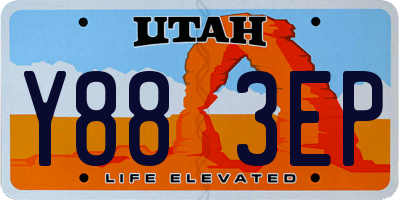 UT license plate Y883EP