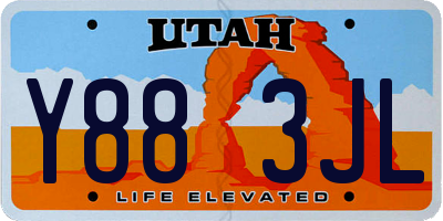UT license plate Y883JL