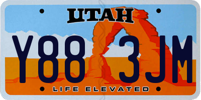 UT license plate Y883JM