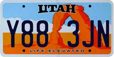 UT license plate Y883JN