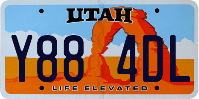 UT license plate Y884DL