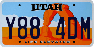 UT license plate Y884DM