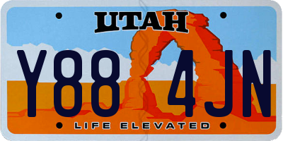 UT license plate Y884JN