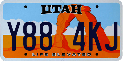 UT license plate Y884KJ