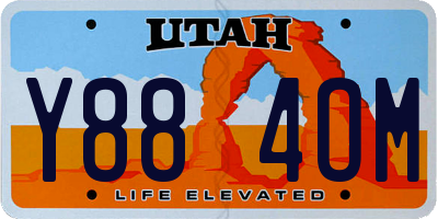 UT license plate Y884OM