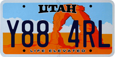 UT license plate Y884RL