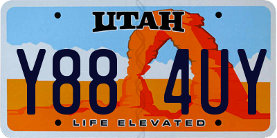 UT license plate Y884UY
