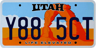 UT license plate Y885CT