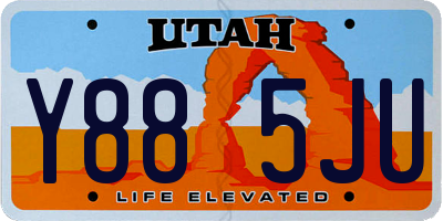 UT license plate Y885JU