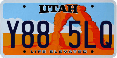 UT license plate Y885LQ