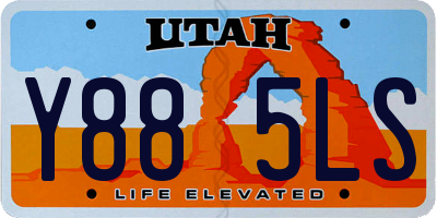 UT license plate Y885LS