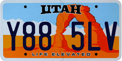 UT license plate Y885LV