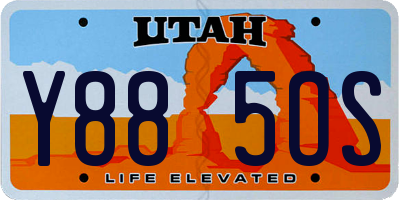 UT license plate Y885OS