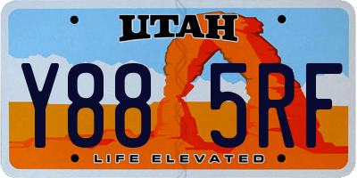 UT license plate Y885RF