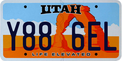 UT license plate Y886EL