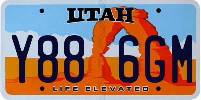 UT license plate Y886GM
