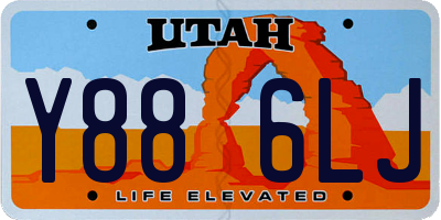 UT license plate Y886LJ