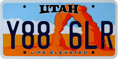 UT license plate Y886LR