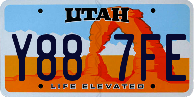 UT license plate Y887FE