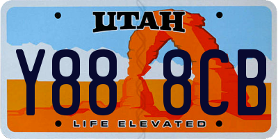UT license plate Y888CB