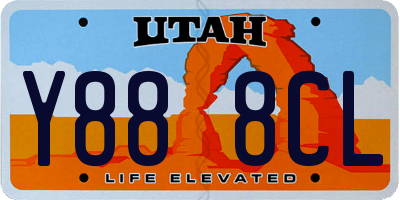 UT license plate Y888CL
