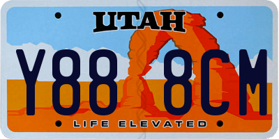 UT license plate Y888CM