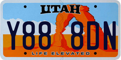UT license plate Y888DN