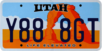 UT license plate Y888GT