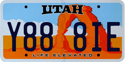 UT license plate Y888IE