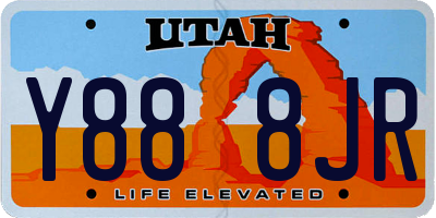 UT license plate Y888JR