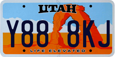 UT license plate Y888KJ