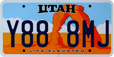 UT license plate Y888MJ