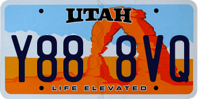 UT license plate Y888VQ