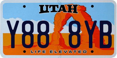 UT license plate Y888YB