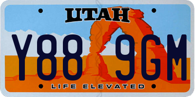 UT license plate Y889GM