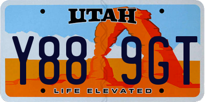 UT license plate Y889GT