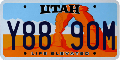 UT license plate Y889OM