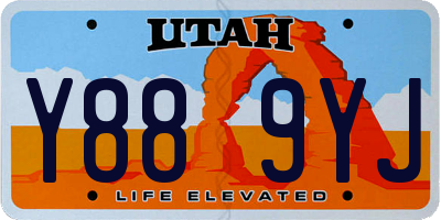 UT license plate Y889YJ