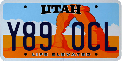 UT license plate Y890CL