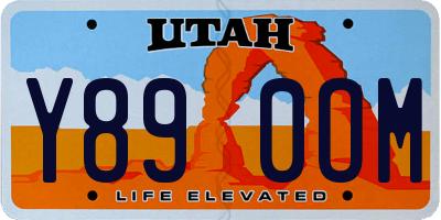 UT license plate Y890OM