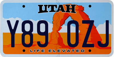 UT license plate Y890ZJ