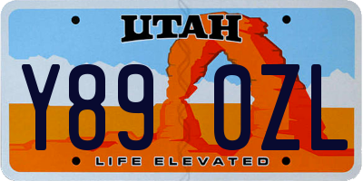 UT license plate Y890ZL