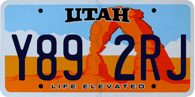 UT license plate Y892RJ