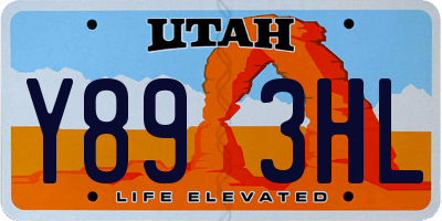 UT license plate Y893HL