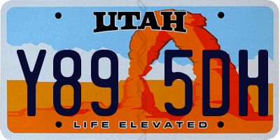 UT license plate Y895DH