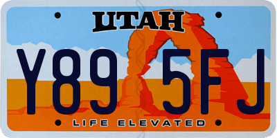 UT license plate Y895FJ